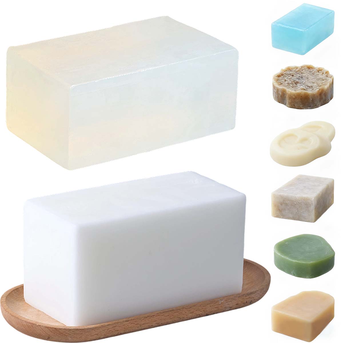 Soap Making Raw Material - 1000g Base di sapone bianco trasparente